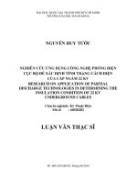 Nghiên cứu ứng dụng công nghệ phóng điện cục bộ để xác định tình trạng cách điện của cáp ngầm 22 KV