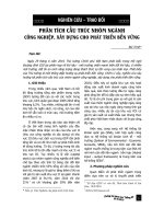 Phân tích cấu trúc nhóm ngành công nghiệp, xây dựng cho phát triển bền vững