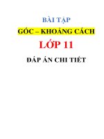 tài liệu ôn tập hình học GÓC và   KHOẢNG CÁCH
