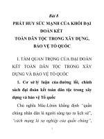 Chính trị Cao đẳng GDNN 2020_Bài 8_phát huy sức mạnh của khối đại đoàn kết toàn dân tộc trong xây dựng, bảo vệ tổ quốc
