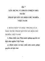 Giáo trình chính trị cao đẳng giáo dục nghề nghiệp bài 7 xây dựng và hoàn thiện nhà nước pháp quyền xã hội chủ nghĩa việt nam 