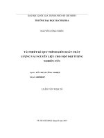 Tái thiết kế quy trình kiểm soát chất lượng vải nguyên liệu cho một đối tượng nghiên cứu