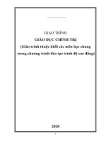 Giáo trình môn giáo dục Chính trị cao đẳng soạn theo thông tư 242018 Bộ LĐTB và XH mới nhất 2020 full