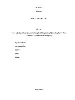 BCTT - Thực hiện hợp đồng vận chuyển hàng hoá bằng đường bộ tại công Ty Cổ Phần Tư Vấn Và Giải Pháp Văn Phòng Việt.