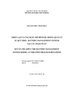 Thiết lập và ứng dụng mô hình hệ thống quản lý ắc quy (BMSBattery Management System) tại các trạm ngắt