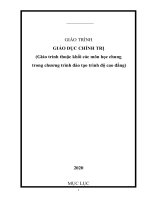 Giáo trình giáo dục chính trị cao đẳng mới nhất 2020