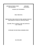 BẢO vệ CÔNG lý TRONG HOẠT ĐỘNG xét xử của tòa án NHÂN dân ở VIỆT NAM HIỆN NAY tt tiếng anh 