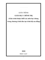 Giáo trình môn giáo dục Chính trị cao đẳng soạn theo thông tư 242018 Bộ LĐTB và XH mới nhất 2020 full