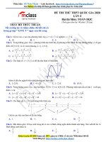 đề THI THỬ THPT QUỐC GIA 2020 môn Toán