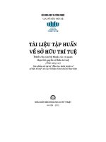 Tài liệu tập huấn về sở hữu trí tuệ dành cho cán bộ thuộc các cơ quan thực thi quyền sở hữu trí tuệ (Phần nâng cao): Phần 1