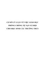CƠ sở lý LUẬN về VIỆC GIÁO dục PHÒNG CHỐNG tệ nạn xã hội CHO học SINH các TRƯỜNG TRUNG học cơ sở 