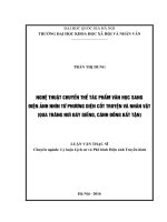 Nghệ thuật chuyển thể tác phẩm văn học sang điện ảnh nhìn từ phương diện cốt truyện và nhân vật (qua trăng nơi đáy giếng, cánh đồng bất tận) 