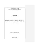 Nghiên cứu hiện trạng và đề xuất giải pháp quản lý chất thải rắn sinh hoạt trên địa bàn thị xã sông công, tỉnh thái nguyên 