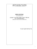 Bài giảng sự học và sự phát triển tâm lý trẻ em lứa tuổi mầm non 1 