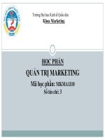 Bài giảng học phần Quản trị marketing - ĐH Kinh tế Quốc dân (3TC)