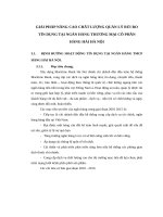 GIẢI PHÁP NÂNG CAO CHẤT LƯỢNG QUẢN lý rủi RO tín DỤNG tại NGÂN HÀNG THƯƠNG mại cổ PHẦN HÀNG hải hà nội 