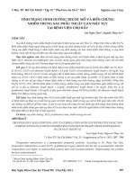 Tình trạng dinh dưỡng trước mổ và biến chứng nhiễm trùng sau phẫu thuật gan mật tụy tại bệnh viện chợ rẫy 