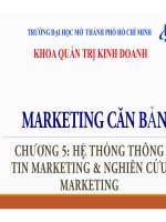 Bài giảng Marketing căn bản: Chương 5 - ThS. Huỳnh Hạnh Phúc (2018)
