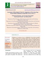 Assessment of physiological traits for adaptation to flowering stage water deficit in rainfed lowland rice (Oryza sativa L.)