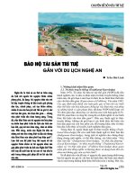 Bảo hộ tài sản trí tuệ gắn với du lịch Nghệ An