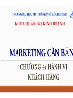 Bài giảng Marketing căn bản: Chương 4 - ThS. Huỳnh Hạnh Phúc (2018)