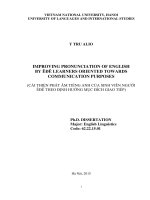 Cải thiện phát âm tiếng anh của sinh viên người êđê theo định hướng mục đích giao tiếp  