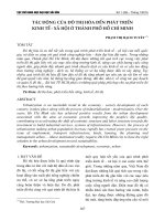 Tác động của đô thị hóa đến phát triển kinh tế - xã hội ở thành phố Hồ Chí Minh