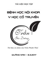 Tài liệu học tập bệnh học nội khoa y học cổ truyền 