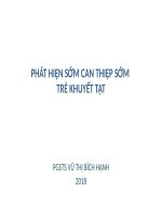 PHÁT HIỆN sớm CAN THIỆP sớm 