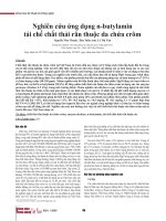 Nghiên cứu ứng dụng n-butylamin tái chế chất thải rắn thuộc da chứa crôm