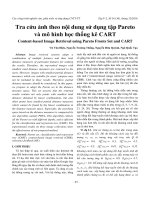 Tra cứu ảnh theo nội dung sử dụng tập Pareto và mô hình học thống kê CART