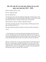 Bài viết cuộc thi an toàn giao thông cho nụ cười ngày mai năm học 2019