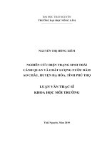 Nghiên cứu hiện trạng sinh thái cảnh quan và chất lượng nước đầm ao châu, huyện hạ hòa, tỉnh phú thọ 