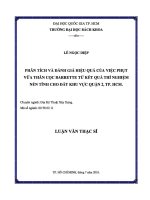 Phân tích và đánh giá hiệu quả của việc phụt vữa thân cọc barrette từ kết quả thí nghiệm nén tĩnh cho đất khu vực quận 2, Tp. HCM