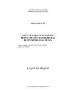 Phân tích độ lún nền đường trong thi công hầm khiên đào tuyến metro số 01 Tp. HCM