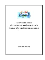 Chuyên đề xây DỰNG hệ THỐNG câu hỏi và bài tập  NHÓM VIIB và VIIIB h07 