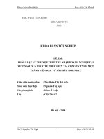 78  PHÁP LUẬT về THU nộp THUẾ THU NHẬP DOANH NGHIỆP tại VIỆT NAM QUA THỰC tế THỰC HIỆN tại CÔNG TY TNHH một THÀNH VIÊN đầu tư và PHÁT TRIỂN HTC 