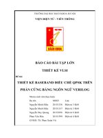 Bài tập lớn Thiết kế VLSI: Thiết kế Baseband điều chế QPSK trên phần cứng bằng ngôn ngữ Verilog (có code)