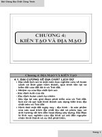 BÀI GIẢNG ĐỊA CHẤT CÔNG TRÌNH CHƯƠNG 4 ĐỊA MẠO VÀ KIẾN TẠO