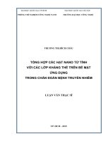 Tổng hợp các hạt nano từ tính với các lớp kháng thể trên bề mặt ứng dụng trong chẩn đoán bệnh truyền nhiễm 