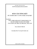 HOÀN THIỆN KIỂM SOÁT NỘI BỘ TRONG CÁC DOANH NGHIỆP NGÀNH LÂM NGHIỆP VÙNG TRUNG DU MIỀN NÖI PHÍA BẮC VIỆT NAM
