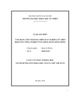 Ứng dụng viễn thám đa thời gian nghiên cứu biến động đất nông nghiệp vùng đồng bằng sông hồng 