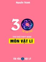 30 đề vật lý 2020   GIẢI CHI TIẾT   PHẦN 1