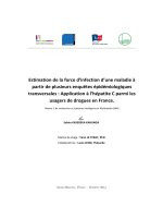 Estimation de la force d’infection d’une maladie à partir de plusieurs enquêtes épidémiologiques transversales   application à l’hépatite c parmi les usagers de drogues en france 