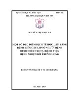 MỘT SỐ ĐẶC ĐIỂM DỊCH TỄ HỌC LÂM SÀNG BỆNH LIÊN CẦU LỢN Ở NGƯỜI BỆNH ĐƯỢC ĐIỀU TRỊ TẠI BỆNH VIỆN BỆNH NHIỆT ĐỚI TRUNG ƯƠNG