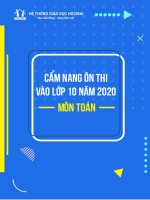 mon toan cam nang on thi vao lop 10 2020