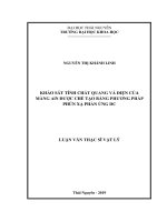 Khảo sát tính chất quang và điện của màng a1n được chế tạo bằng phương pháp phún xạ phản ứng DC 