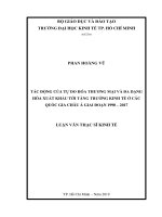 Tác động của tự do hóa thương mại và đa dạng hóa xuất khẩu tới tăng trưởng kinh tế ở các quốc gia châu á giai đoạn 1988 – 2017 