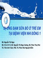 DỊ ỨNG đạm sữa bò ở TRẺ EM 
