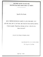 Quá trình sinh dầu khí của đá mẹ khu vực lô 102, 106, 103 và 107 bắc bể trầm tích sông hồng 